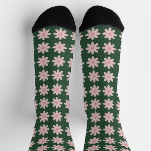 Colourful floral pattern socks