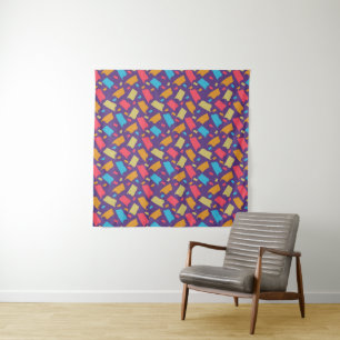 Colourful Floral Pattern Tapestry