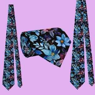 Colourful Floral Pattern                          Tie