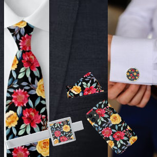 Colourful Floral Pattern                           Tie