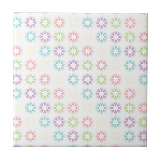Colourful floral pattern tile (Front)