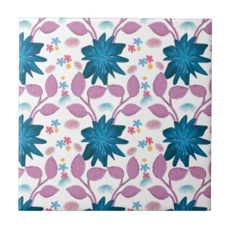 Colourful floral pattern  tile