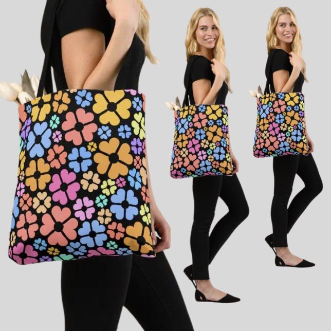 Colourful Floral Pattern                       Tote Bag (Creator Uploaded)
