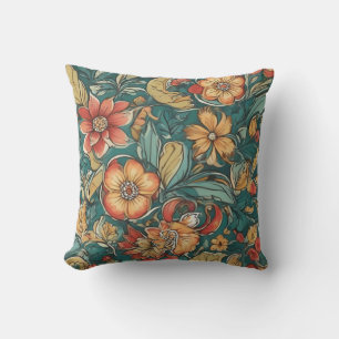Colourful Floral pattern   Wild Flowers Cushion