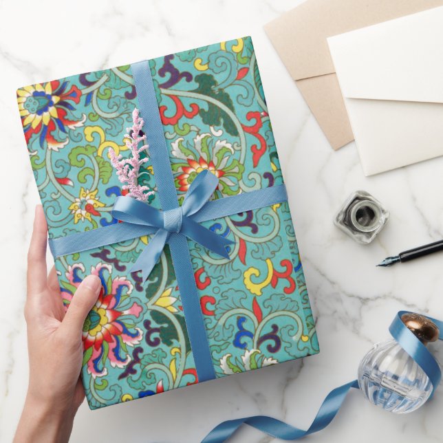 Colourful floral pattern  Wrapping Paper (Gifting)