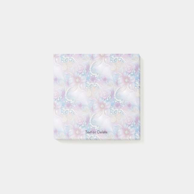 Colourful Floral Pearly Gems Post it Notes (Front)