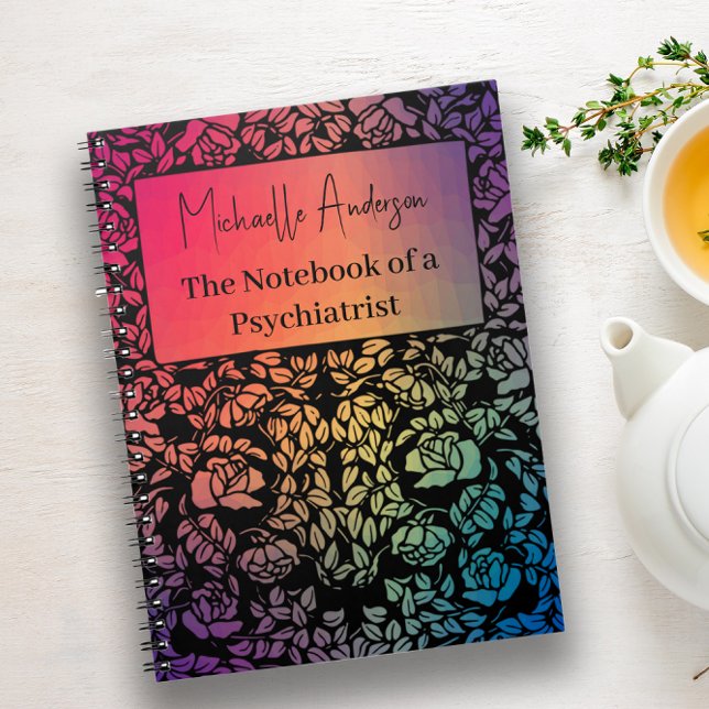 Colourful Floral Personalised Name Notebook (Creator Uploaded)