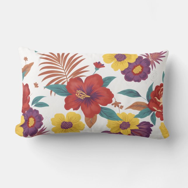 Colourful Floral pillow design, flower lover pillo (Front)