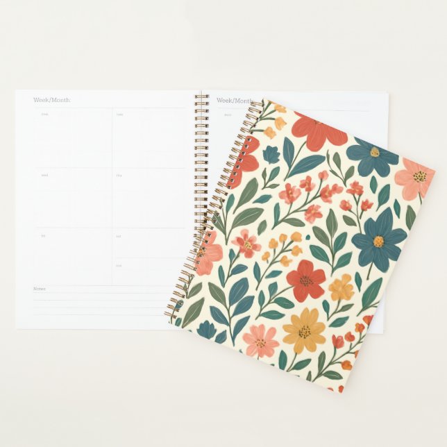 Colourful Floral Planner Notebook – Botanical  (Display)