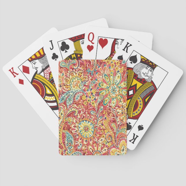 Colourful Floral Playing Cards (Back)