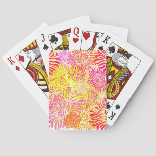 Colourful Floral  Playing Cards