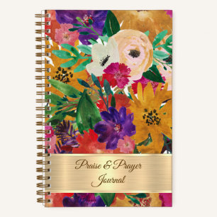 Colourful floral Praise & prayer journal