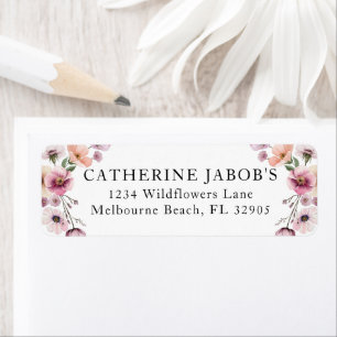 Colourful Floral Return Address Label