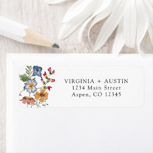 Colourful Floral Return Address Label