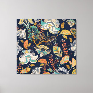 Colourful Floral: Seamless Background Canvas Print