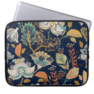 Colourful Floral: Seamless Background Laptop Sleeve