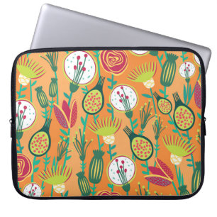 Colourful Floral Seamless Pattern Design Laptop Sleeve