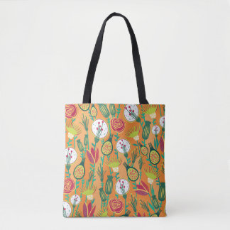 Colourful Floral Seamless Pattern Design Tote Bag