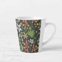 Colourful floral seamless pattern flowers and leav