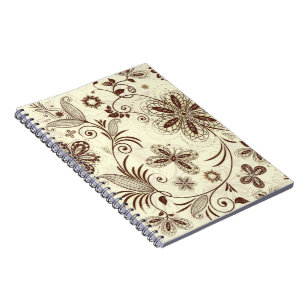 Colourful Floral Seamless Pattern Notebook