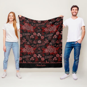 Colourful floral seamless pattern personalised nam fleece blanket