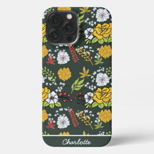 Colourful floral seamless pattern personalised nam iPhone 13 pro max case