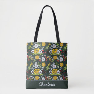 Colourful floral seamless pattern personalised nam tote bag