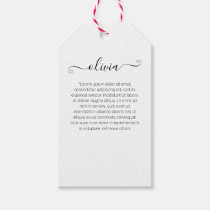 Colourful Floral Signature Script Gift Tags