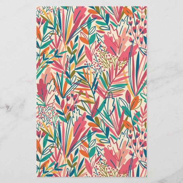 Colourful Floral Soap Wrap Paper Sheet (Front)