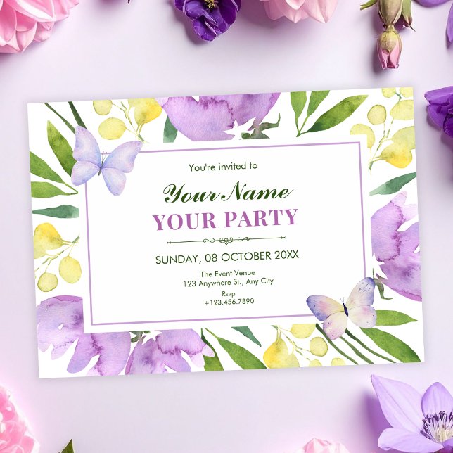 Colourful floral spring  invitation (Creator Uploaded)