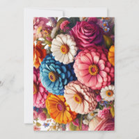 Colourful Floral/Spring Zinnia/Rose