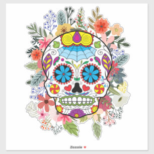 Colourful Floral Sugar Skull