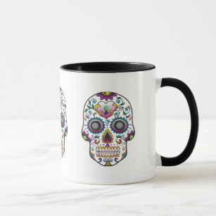 Colourful Floral Sugar Skull Mug