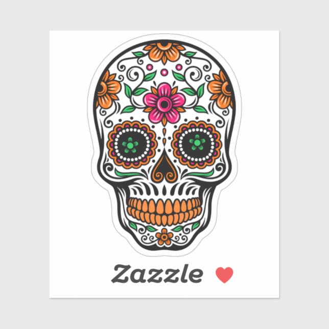 Colourful floral sugar skull no.1 (Sheet)