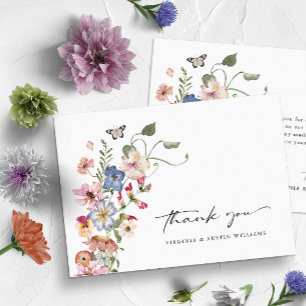 Colourful Floral Thank You Card