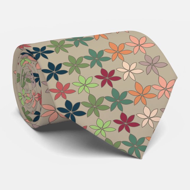 Colourful Floral  Tie (Rolled)