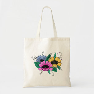 Colourful Floral  Tote Bag