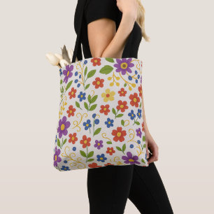 Colourful Floral Tote Bag