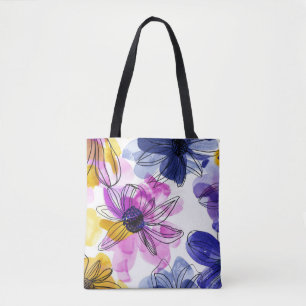 Colourful Floral Tote Bag - Stylish and Unique