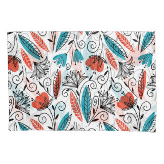 Colourful floral: vibrant seamless pattern. pillowcase