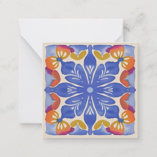 Colourful Floral Watercolor Card (Front)