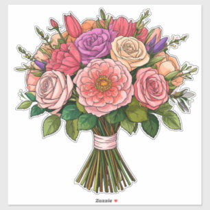 Colourful Floral Wedding Bouquet