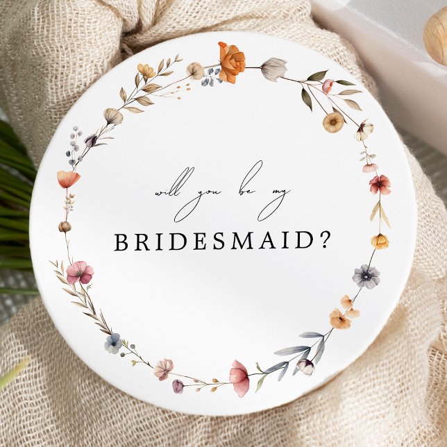 Colourful Floral Wedding Bridesmaid Proposal Card (Creator Uploaded)