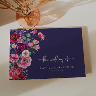 Colourful Floral Wedding Guest Book