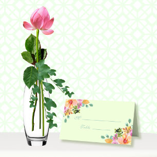 Colourful Floral Wildflower Bouquet Spring Summer  Place Card