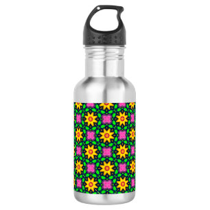 Colourful Floral Yellow Flowers Pattern-45567 532 Ml Water Bottle