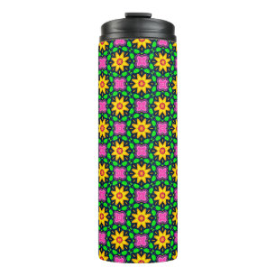 Colourful Floral Yellow Flowers Pattern-45567 Thermal Tumbler