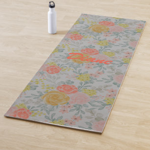 Colourful Floral Yoga Mat