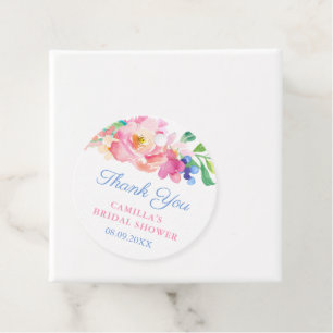 Colourful Florals Summer Garden Baby Shower Favour Tags