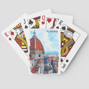 Colourful Florence Italy Duomo Cathedral Playing Cards